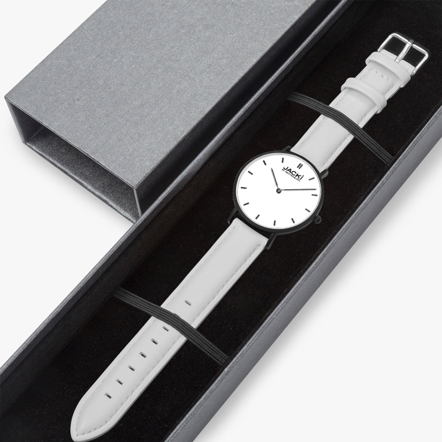 Jacki Easlick Ultra-Thin Leather Strap Quartz Watch